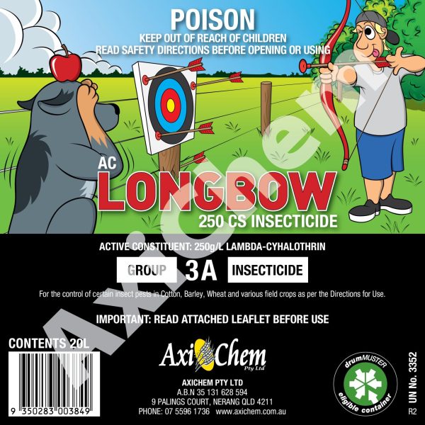 356680 01 AC Longbow 250 CS Insecticide 20L Front WEB